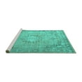 thumbnail image 2 of Ahgly Company Machine Washable Indoor Rectangle Persian Turquoise Blue Traditional Area Rugs, 5' x 8', 2 of 4