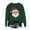 01 Green, variant on Fewfanhot Women's Sweatshirts Vintage Christmas Linend Sweaters Crewneck Oversized Long Sleeve Tops