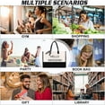 thumbnail image 5 of Extra Large Canvas Beach Bag With 2 Side Pockets Personalized Tote Bag Travel Handbag for Women Beach Travel Holiday Short Trip Weekend Getaway Overnight Ideal Gift for Friend Her Mom Sister Wife, 5 of 6