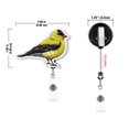 thumbnail image 3 of WIRESTER Set 2pcs Design Acrylic Key Card Holder Belt Clip Reel Id Badge Retractable - American Goldfinch Bird & Budgie Parakeet Bird, 3 of 5