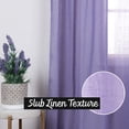 thumbnail image 4 of Best Home Fashion Set of 2 Sheer Faux Linen Twist Tab Curtains - Light Filtering Window Treatment for Living Room, Dining Room, Bedroom (Lilac, 52" W x 84" L), 4 of 13