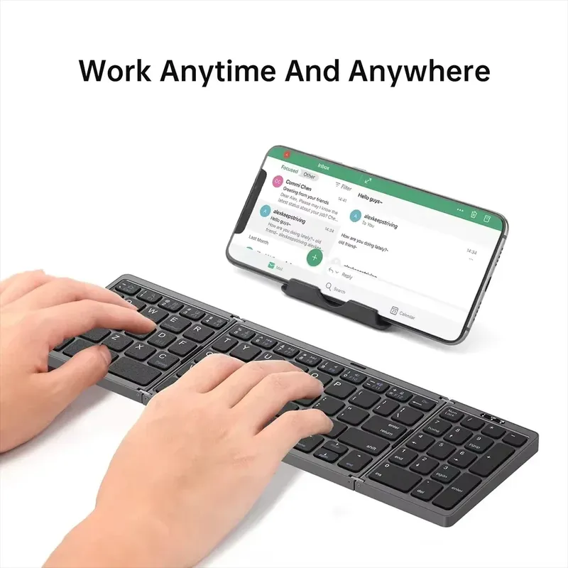 B089 Hebrew/Russian/Spanish/Portuguese/Korean Foldable Bluetooth Keyboard Rechargeable For IPAD Mobile Tablet Android IOS Win