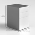 thumbnail image 3 of Vinsetto Classeur à 3 Tiroirs Armoire de Classement en Acier Verrouillable avec Roulettes, 3 of 9