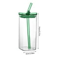 thumbnail image 3 of 400ML Heat-Resistant Glass Cup with Lid & Straw, Multifunctional Cold Drink/Juice/Milk/Coffee Cup for Daily Use, 3 of 8