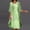 *Green, variant on U Women's 2 Piece Chiffon Midi Dress Set,3/4 Sleeve Crew Neck Casual Summer Outfit Gray,Women's Plus M