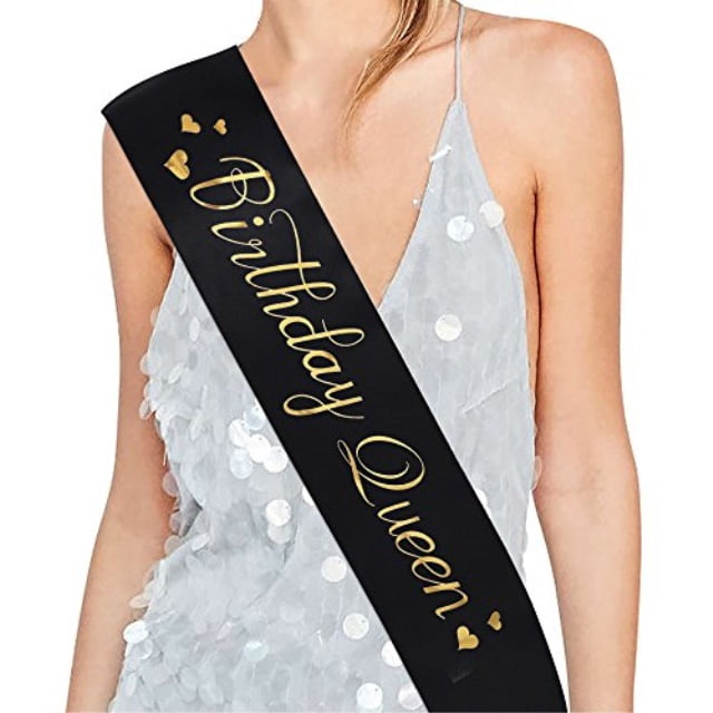 "birthday queen" sash 15th 16th 17th 18th 21st 22nd 25th 30th 40th