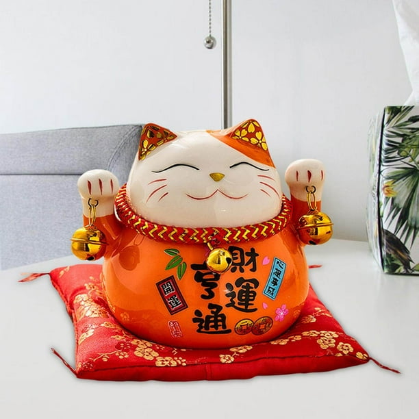 Maneki Neko Good Luck Cat Piggy Bank Ornament Lucky Cat Ornaments
