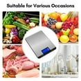 thumbnail image 4 of Mistaha Digital Food Scale 10kg/22lb Rechargeable Digital Kitchen Scale with LCD Display Touch Buttons 7 Units Option 3g/0.1oz Precise Graduation Stainless Steel Digital Scale for Baking Cooking, 4 of 8