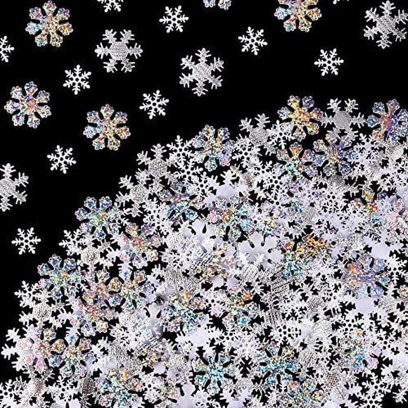Copo de nieve navideño Konsait decoración de Confeti 300 unidades