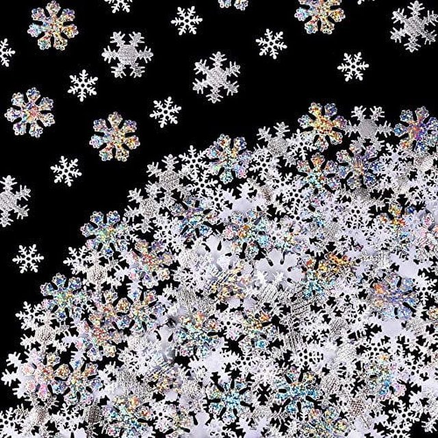 Copo de nieve navideño Konsait decoración de Confeti 300 unidades