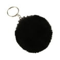 thumbnail image 4 of Fuzzy Ball Keychain Supple Comfortable Lovely Key Rings Adorable Practical Key Chains Women for Children Adults Elderly Students Black 5cm, 4 of 8