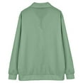 thumbnail image 4 of AWZXDE Boys Corduroy Quarter Zip Pullover Long Sleeve Collared Sweater Casual Ribbed Fall Top boys sweatshirts Light Green，7-8 Years, 4 of 5