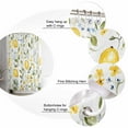 thumbnail image 5 of 54x78 Inch Shower Curtain Decorative Summer Lemon Bathtub Bath Curtains Fabric Waterproof Bathroom Decor Yellow Botanical Spring Floral Small Stall Shower Curtain Set with 12 Hooks, 5 of 6