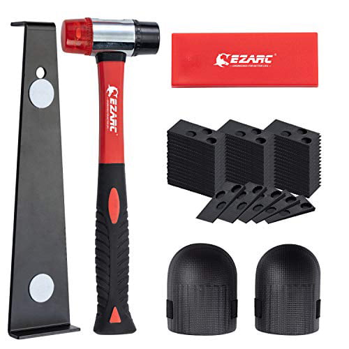 EZARC Laminate Wood Flooring Installation Kit with 60 Spacers, Heavy Duty  Pull Bar, Durable Rubber Tapping Block, Double-Faced Mallet, Foam Kneepads  - Walmart.com - Walmart.com