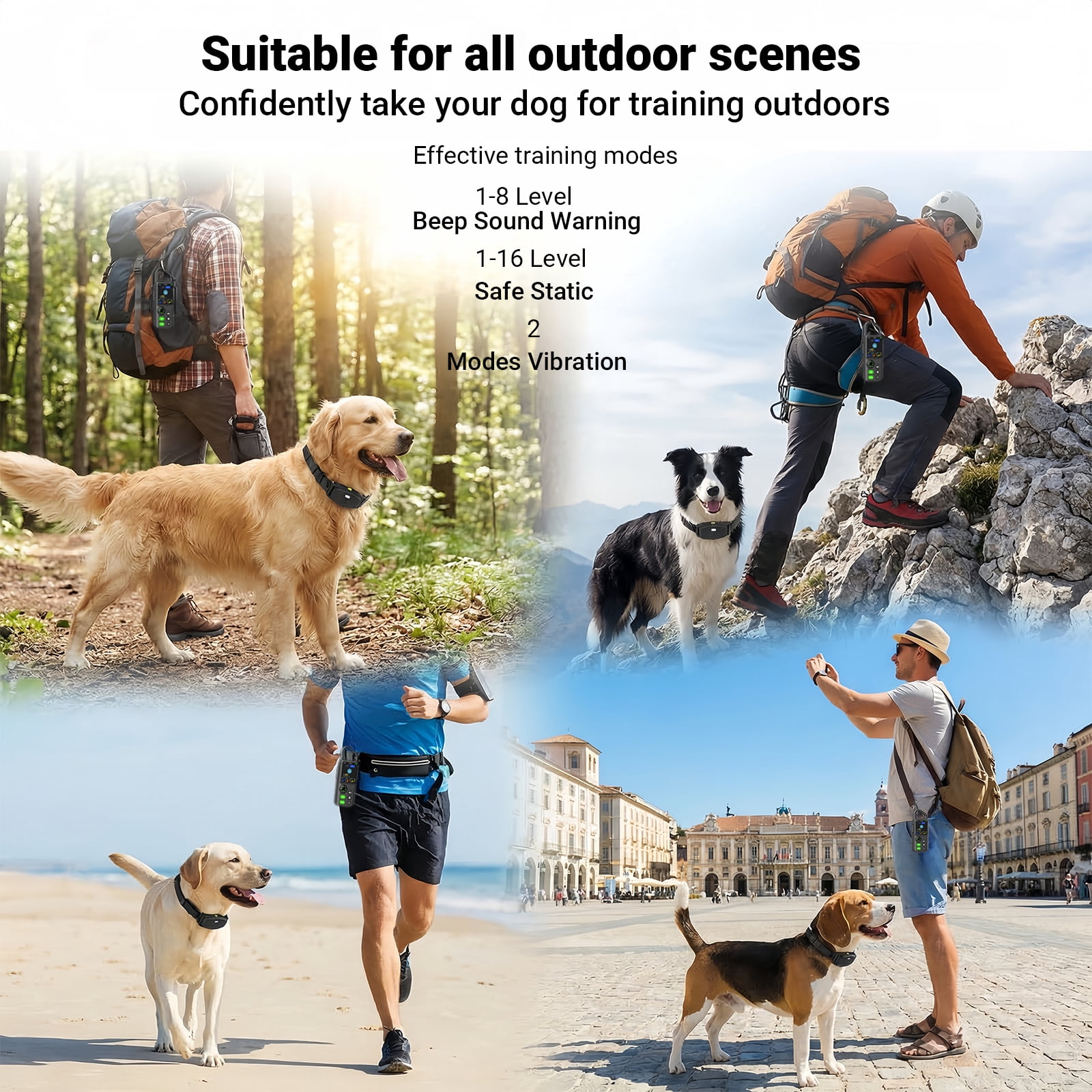 Invisible Fence for 2 Dogs Perimeter Collar Wireless System, Adjustable Electric Fence with Remote, 4-in-1 Training Shock Collar 1100 Yard Rechargeable