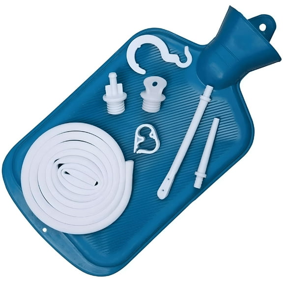 XIRQI Enema Bag Kit Anal Douche Vaginal Douche Enema Hygienicer for Women’s or Man’s Health (Blue-2L)
