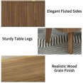 thumbnail image 5 of GDF Studio 36" Lift Top Wooden Coffee Table, Fluted Convertible Dining Table with Hidden Storage, Space Saving, Walnut, 5 of 19