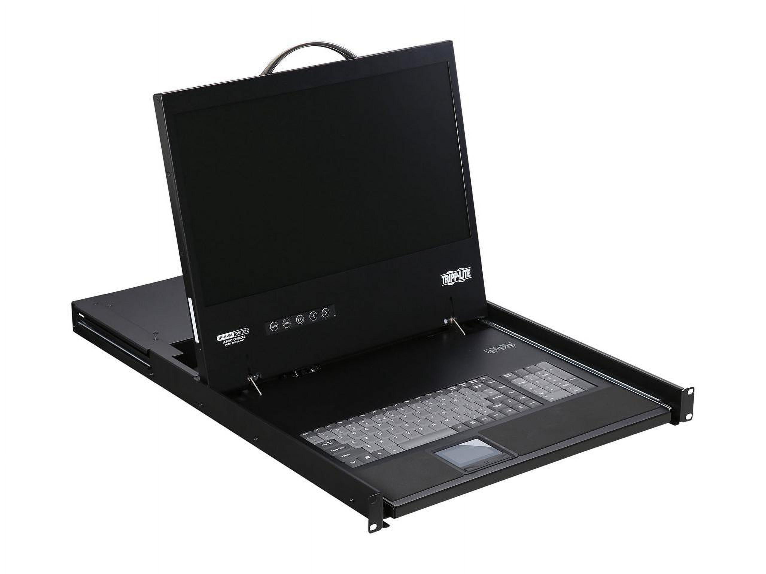 Tripp Lite by Eaton NetCommander 16-Port Cat5 KVM over IP Switch - 19 in. LCD 1 Remote + 1 Local User 1U Rack-Mount - 16 Computer(s) - 19" - 16 x RJ-45 Keyboard/Mouse/Video - 1U Height