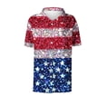 thumbnail image 6 of Fewfanhot Women Clothing American Flag Shirt 4th of July Tops USA Hawaii Floral Button Down Shirts, 6 of 6