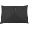 thumbnail image 6 of Mayincolor 6.5 x 10 Ft Rectangular Patio Umbrella Aluminum Pole, Outdoor Table Market Umbrella with Crank, 6 Steel Ribs, Polyester Canopy, Black, 6 of 11