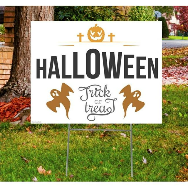 Advanced Graphics 3473 18 x 23 in. Halloween Trick or Treat 3 Yard Sign, Ghosts