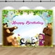 thumbnail image 3 of Fondo de fotografía para fiesta de cumpleaños de niña, diseño de oso de dibujos animados de Masha y el oso, para eventos, baby shower, decoración, pancarta, 3 of 5