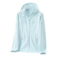 thumbnail image 1 of Économies d'Automne! Veste de Protection Solaire à Manches Longues pour Femmes srobpty, Veste de Sport Décontractée à Capuche à Manches Longues avec Fermeture Éclair, Haute Élasticité, Bleu Clair, TTTG, 1 of 4