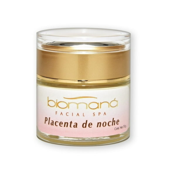 Crema Facial con Placenta, Nutritiva Uso de Noche 50 g. Biomaná Tarro de vidrio de 50g