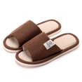 thumbnail image 3 of Nuevas pantuflas de algodón para interiores, transpirables y silenciosas, de lino para mujer, para uso doméstico, antideslizantes y sin olor, para sala de estar, para hombre, 3 of 5