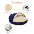 thumbnail image 2 of Cama tipo cueva para perro con funda removible para mascotas hasta 13.6 kg 88.9 x 88.9 x 33 cm azul, 2 of 8