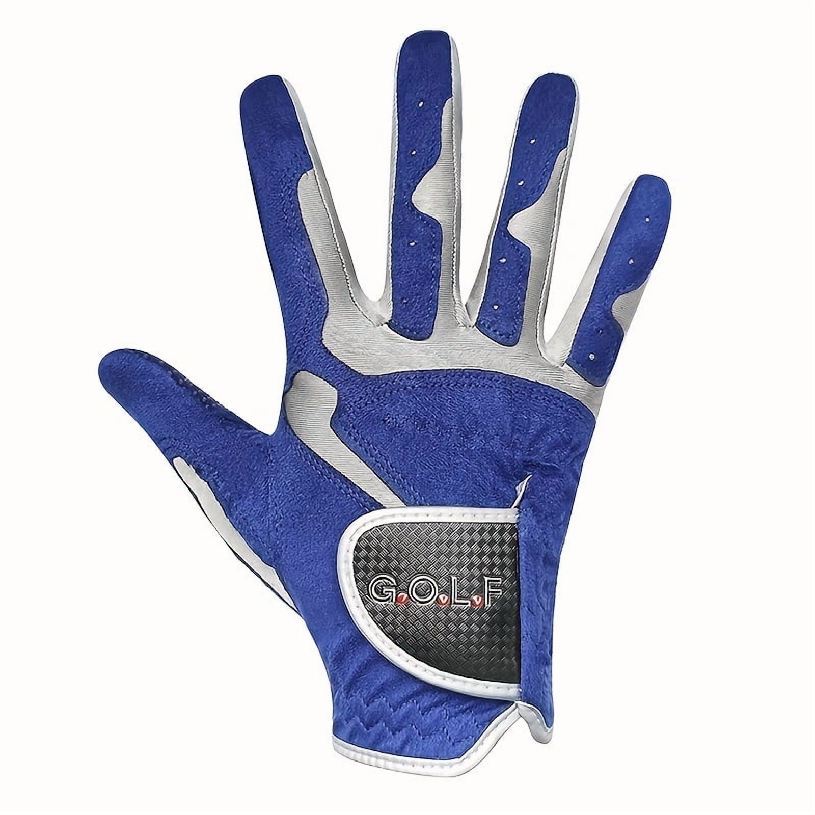 Golf Anti-Slip Gloves for Men, Super Thin and Comfortable, Breathable, for Driving and Outdoor Sports, Blue, Left and Right Gloves