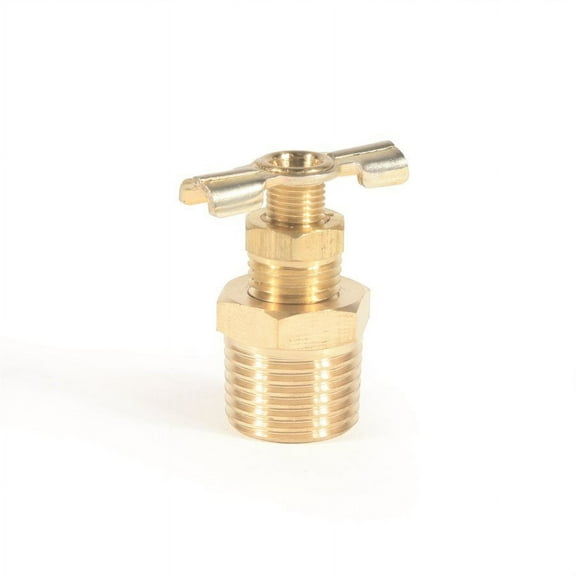 Camco ½" RV Water Heater Replacement Drain Valve - Durable Brass Construction - (11703)