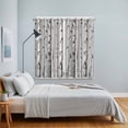 thumbnail image 5 of Curtains 84 Inches Long 2 Panels, Birch Trees Grommets Window Treatment Curtain, Forest Vintage Abstract Wooden Gray Thermal Curtains Drapes for Living Room/Bathroom, 5 of 9