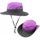 thumbnail image 3 of Sombrero de pesca deportivo al aire libre de verano, sombrero para el sol ultravioleta con orificio para cola de caballo, gorra de cubo Upf 50 para niñas, pesca en la playa de verano, morado, 3 of 5