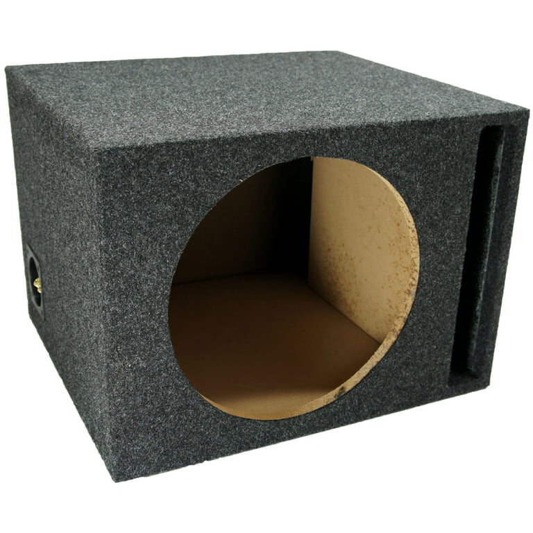 Single 12-Inch Ported Subwoofer Box Car Audio Stereo Bass Speaker Sub  Enclosure - Walmart.com