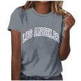 thumbnail image 5 of Bovxnpu Summer Short Sleeve T Shirts Pullover Top Crewneck Casual Pullover Lightweight Summer Tops (Women's or Women's Plus), 5 of 6