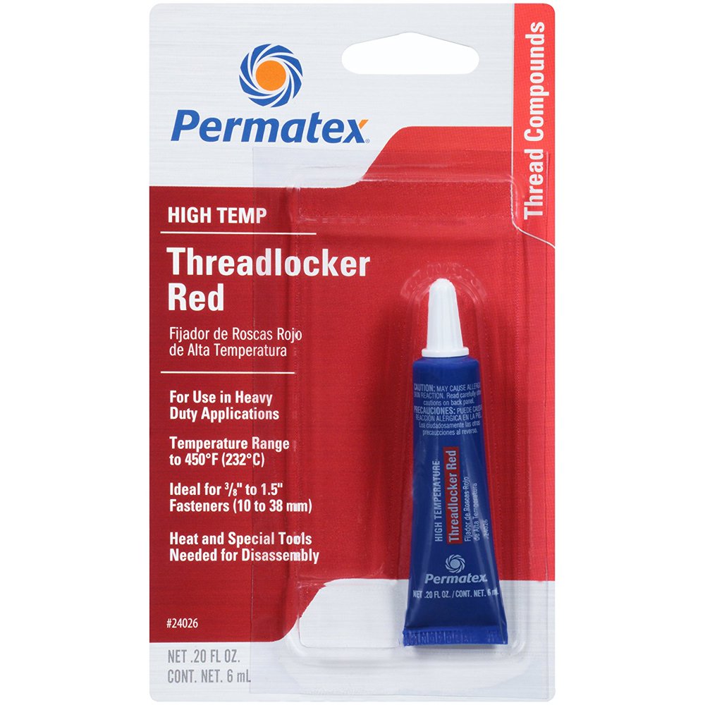 Permatex High Temperature Heavy Duty Threadlocker Red 6 ml 24026