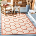thumbnail image 3 of SAFAVIEH Courtyard Estelle Geometric Indoor/Outdoor Area Rug, Beige/Terracotta, 5'3" x 5'3" Square, 3 of 10