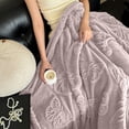 thumbnail image 6 of Boovnll Flannel Throw Blanket, Super Soft Cozy Fluffy Fuzzy Microfiber Fleece Blankets for All Seasons Home Office Couch Sofa, Blanket (60x80", Purple), 6 of 6
