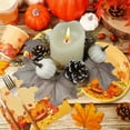 thumbnail image 5 of YIMWNYI Pumpkin Candle Holders Aroma Wreath, Decorative Supplies, Table Decorations, Artificial Flower Garland, Perfect for Halloween and Thanksgiving Parties, Reusable Candle Rings, 5 of 6