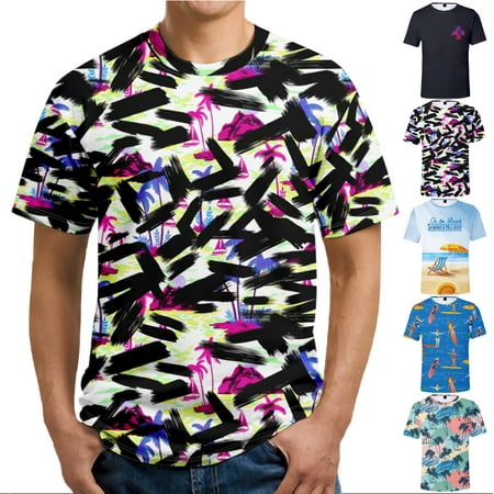 

MLFU Summer Hawaii Women s Crewneck T-Shirt Cmofort Shirts Size 70-8XL