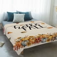 thumbnail image 4 of Fall Blanket Soft Cozy Warm Throw Blanket for Couch, Plush Fuzzy Flannel Fleece Blankets for Sofa, Thanksgiving Pumpkin Sunflower Autumn Leaves Bed Blankets Lightweight Gifts for Women, 50"x60", 4 of 9