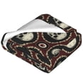 thumbnail image 2 of Bingfone Skulls And Red Eyeballs Print Flannel Fleece Blanket Throw Blanket for Bed,Sofa,Couch,Travel,Camping(40"x30" ), 2 of 8