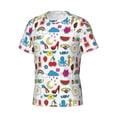thumbnail image 5 of Vsdgher Summer Print Men's Dry Fit Mesh Athletic Shirts Moisture Wicking Tennis T-Shirt Tops, 5 of 9