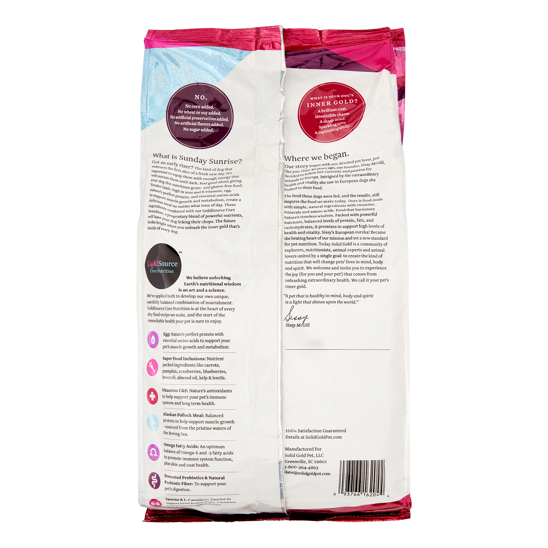 Solid Gold Lamb, Sweet Potato & Pea Sunday Sunrise Dry Dog Food, 4 Lb