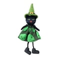 thumbnail image 2 of Anhility Halloween Plush Spooky Hanging Ornament Small Plush Spooky Tree Decorations Vintage Cute Green Hanging Decor for Farmhouse Halloween Holiday Party Indoor Home Decor, 8.26x3.54x2.36 in, 2 of 6