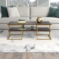 thumbnail image 4 of Evelyn&Zoe Mid-Century Modern 45" Wide Brass Coffee Table, 4 of 7