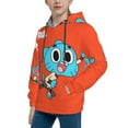 thumbnail image 2 of The Amazing World Of Gumball Teen Long Sleeve Hoodies Novelty Hoodie Youth Pullover Hooded Clothes With Pocket Sweatshirt For Boys Girls, 2 of 7