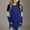 Dark Blue, variant on Thetops Big Girls Long Sleeve Raglan Top - Army Green, 13T, Soft Polyester-Spandex, Color-Blocking with Pockets for Daily/School/Casual Wear