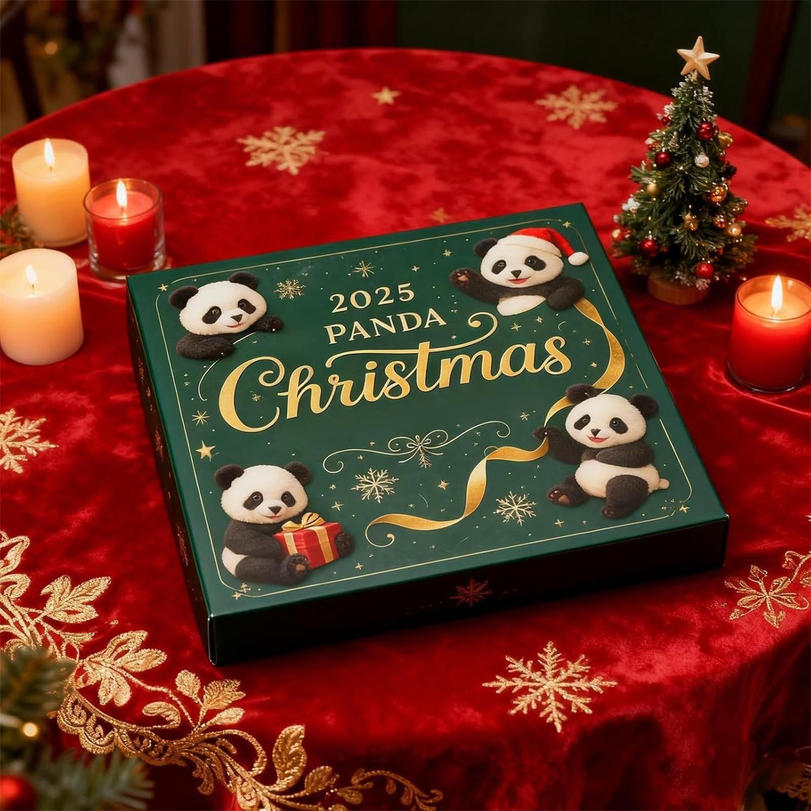 New 2025 Cute Panda New Year Countdown Calendar Gift Box, 24-Piece Acrylic Toy Figurine Blind Box